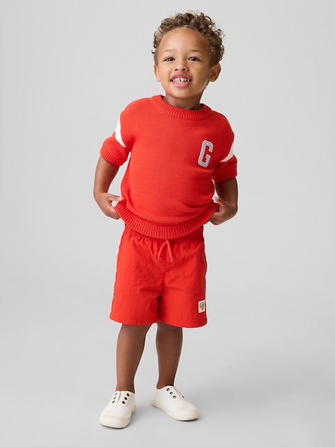 CHEMISE DE STYLE UNIVERSITAIRE EN TRICOT À LOGO POUR BÉBÉ ET TOUT-PETIT