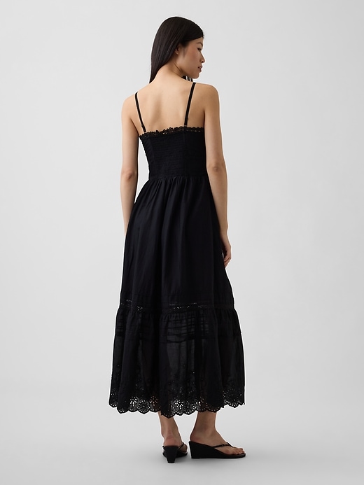 Image number 2 showing, Lace-Trim Button-Front Maxi Dress