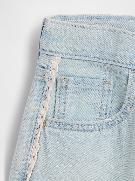 Image number 6 showing, Kids Low Rise Longline Denim Shorts