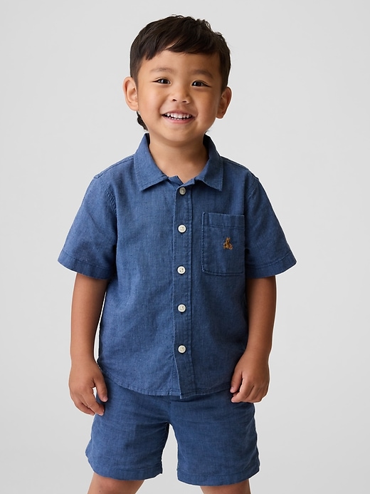 Image number 1 showing, Baby & Toddler Linen-Cotton Shirt