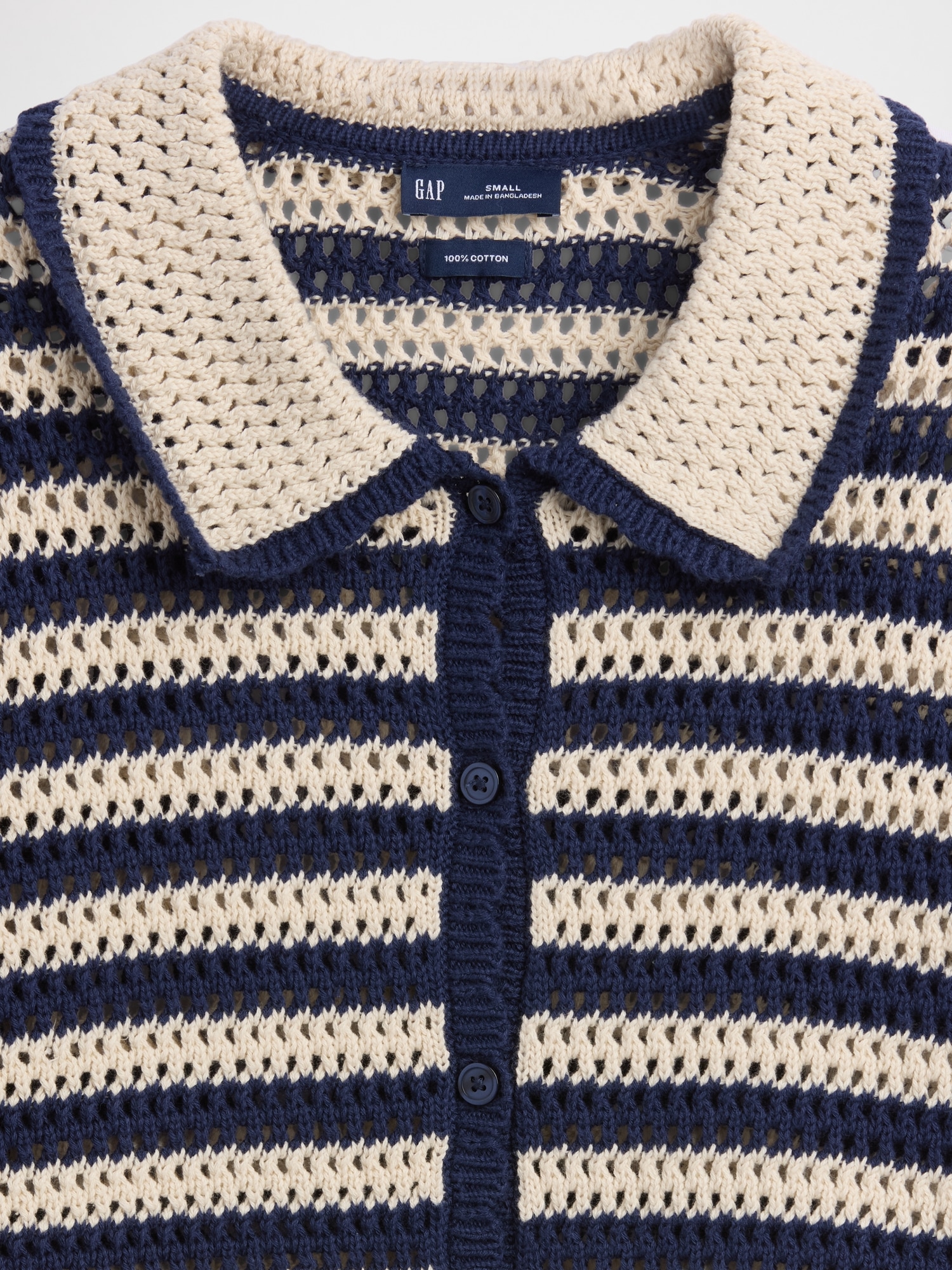 100% Cotton Crochet Relaxed Sweater Shirt