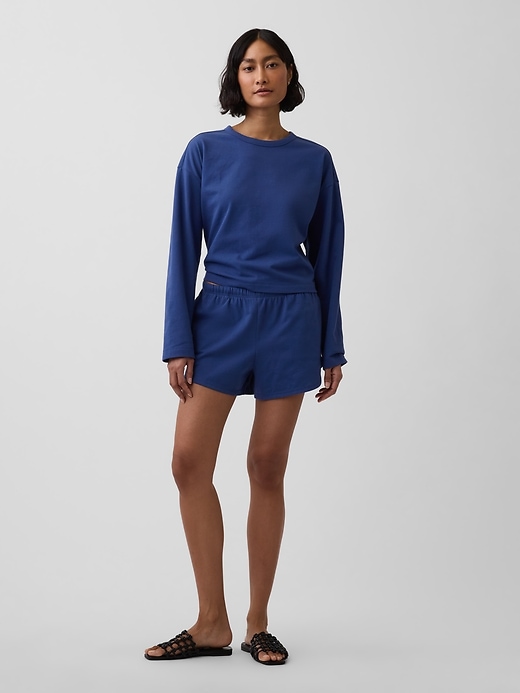 L'image numéro 1 présente Shorts à ourlet arrondi fendu, 7,5 cm