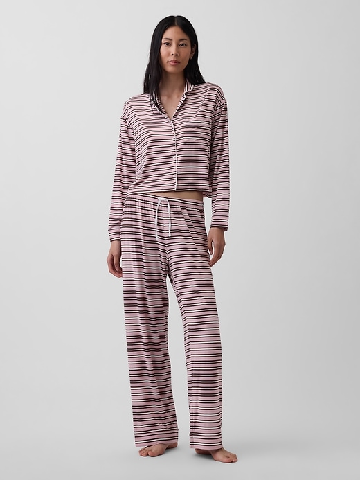 Image number 2 showing, Softest Modal Crop PJ Top