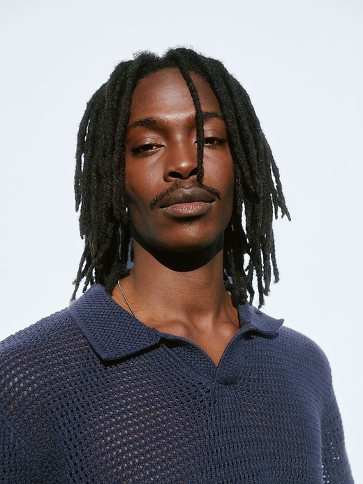 Image number 6 showing, Mesh Polo Sweater