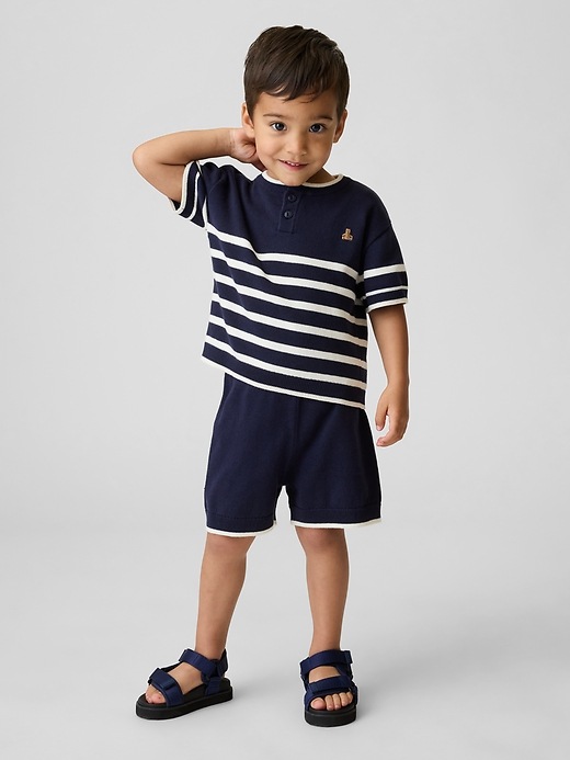 Image number 1 showing, Baby & Toddler Henley Stripe Sweater Set