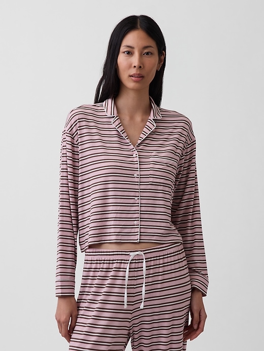 Image number 1 showing, Softest Modal Crop PJ Top