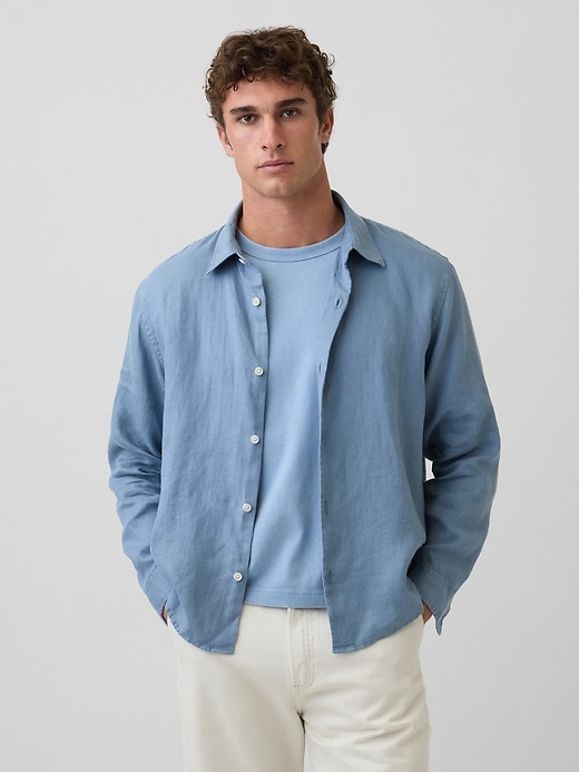 Image number 1 showing, 100% Linen Relaxed Shirt