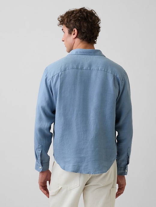 Image number 3 showing, 100% Linen Relaxed Shirt