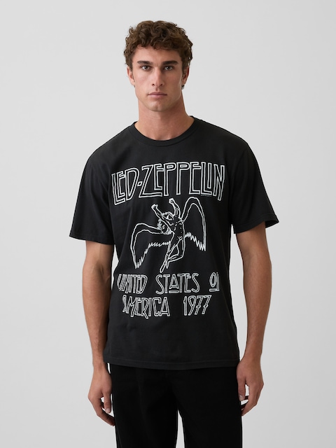 T-SHIRT DÉCONTRACTÉ À IMPRIMÉ LED ZEPPELIN