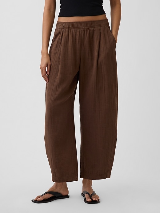 Image number 2 showing, Cotton Gauze Easy Barrel Pants