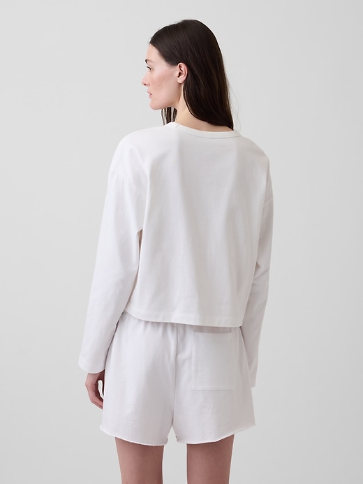 Image number 3 showing, Knit Oversized Crop T-Shirt