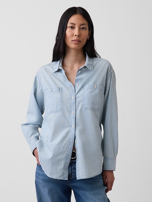 Image number 1 showing, Denim Big Shirt