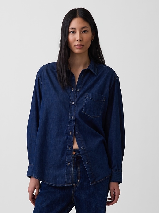 Image number 1 showing, Denim Big Shirt