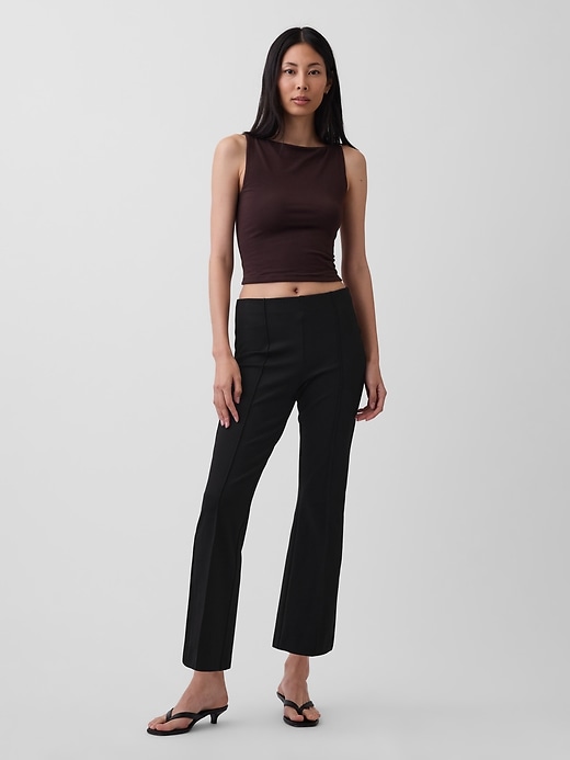 Image number 1 showing, High Rise Double Knit Crop Kick Pants