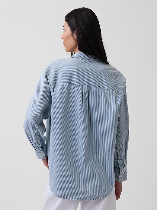 Image number 2 showing, Denim Stripe Big Shirt