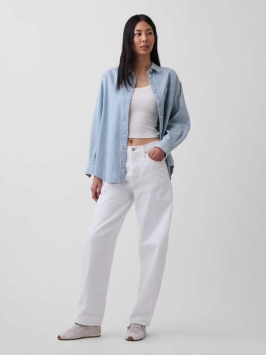 Image number 3 showing, Denim Stripe Big Shirt