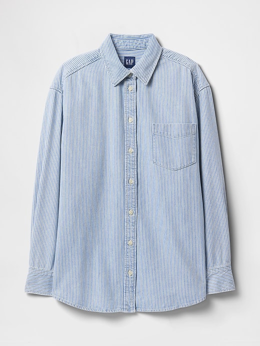 Image number 6 showing, Denim Stripe Big Shirt