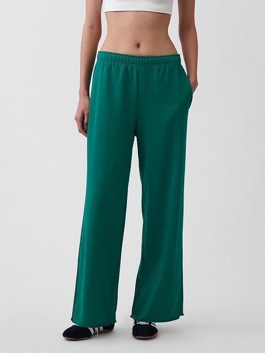 Image number 2 showing, VintageSoft Terry Wide-Leg Sweatpants