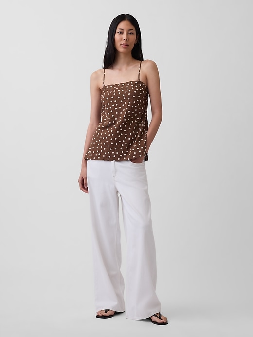 Image number 2 showing, Linen-Blend Cami