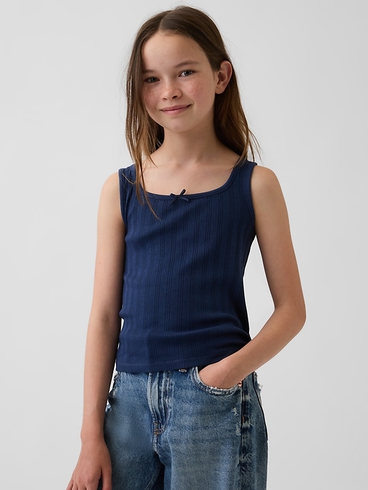 L'image numéro 1 présente Camisole en tricot pointelle pour Enfant