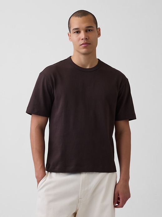 L'image numéro 1 présente T-shirt court en tissu épais pour Adulte