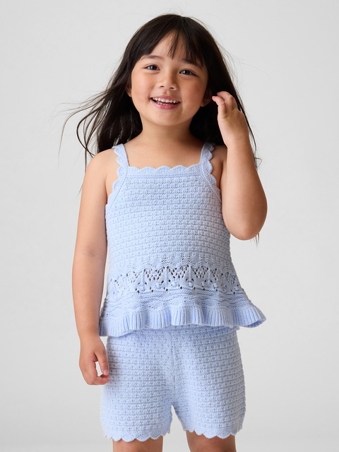 CAMISOLE CROCHETÉE FESTONNÉE POUR BÉBÉ ET TOUT-PETIT