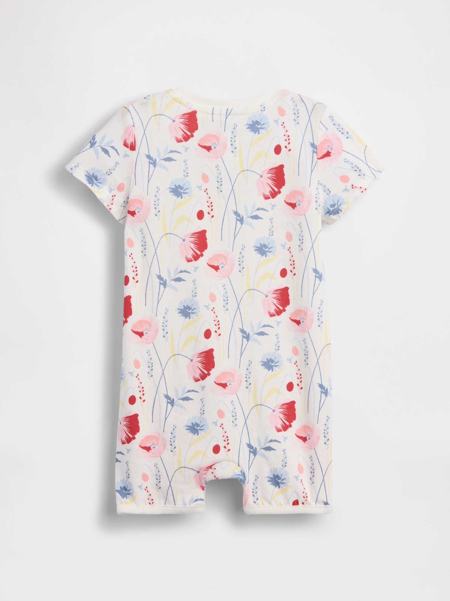 Une-pièce short court en coton biologique Premiers essentiels pour Béb
