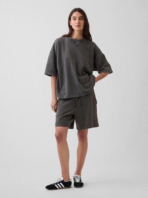 L'image numéro 6 présente Short en jersey bouclette épais