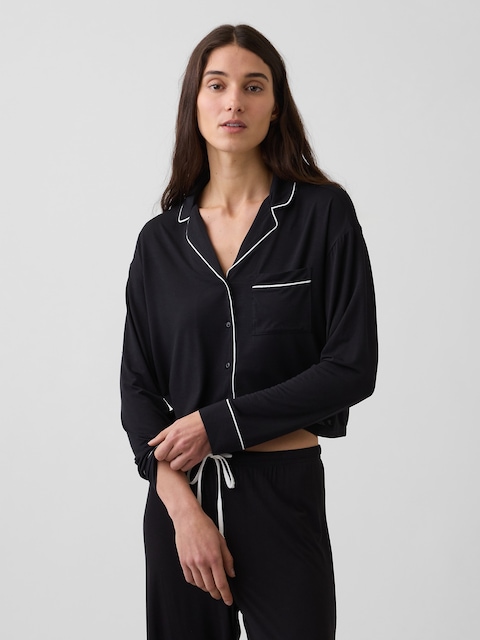 SoftMade Modal Crop PJ Top