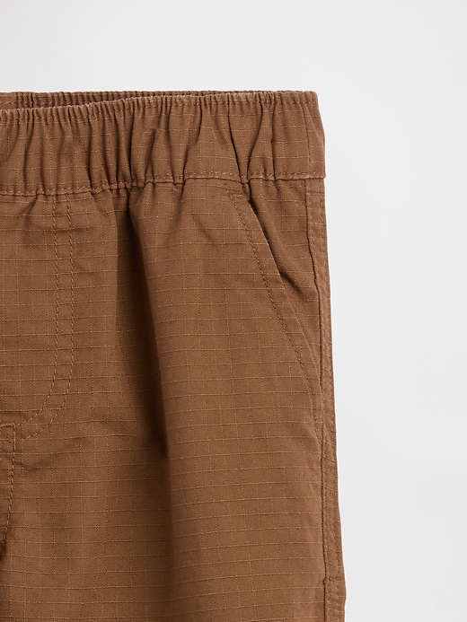 L'image numéro 4 présente Pantalon ballon coupe menuisier à taille extensible et à double épaisseur aux genoux pour Tout-petit