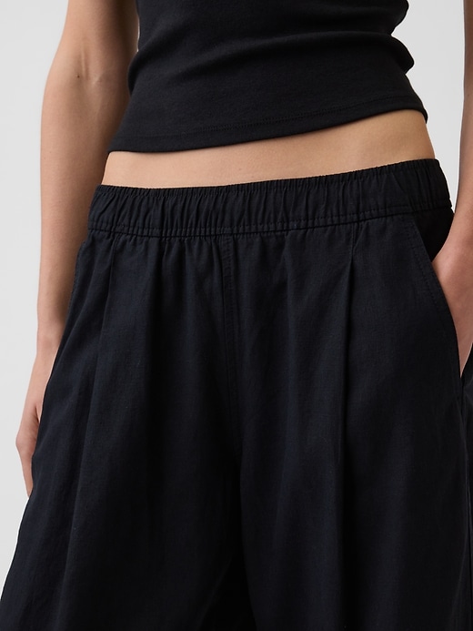 Image number 7 showing, Linen-Blend Easy Barrel Pants