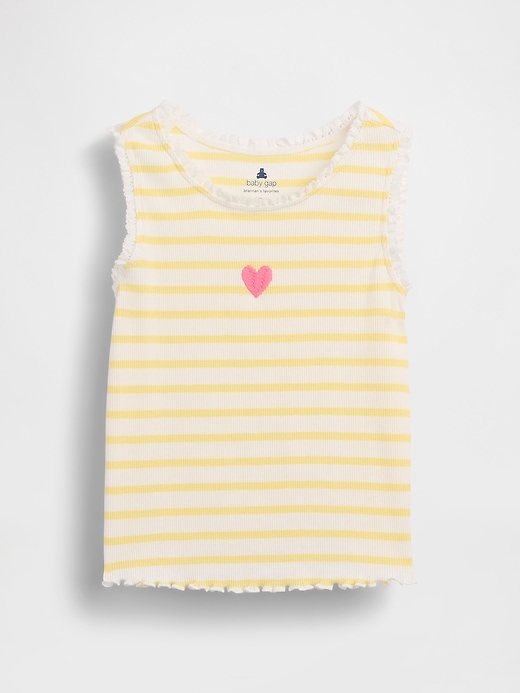Image number 1 showing, Baby & Toddler Graphic Stripe Rib Tank Top