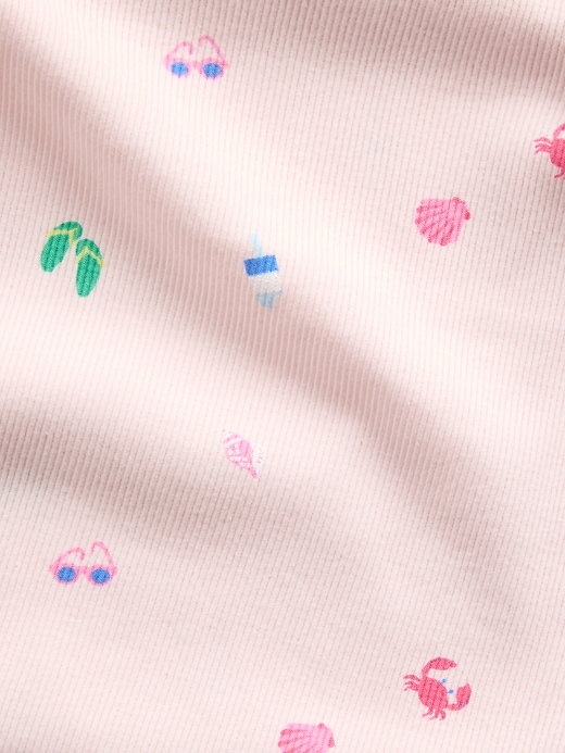 Image number 3 showing, Baby & Toddler Rib Ruffle Apron Tank Top