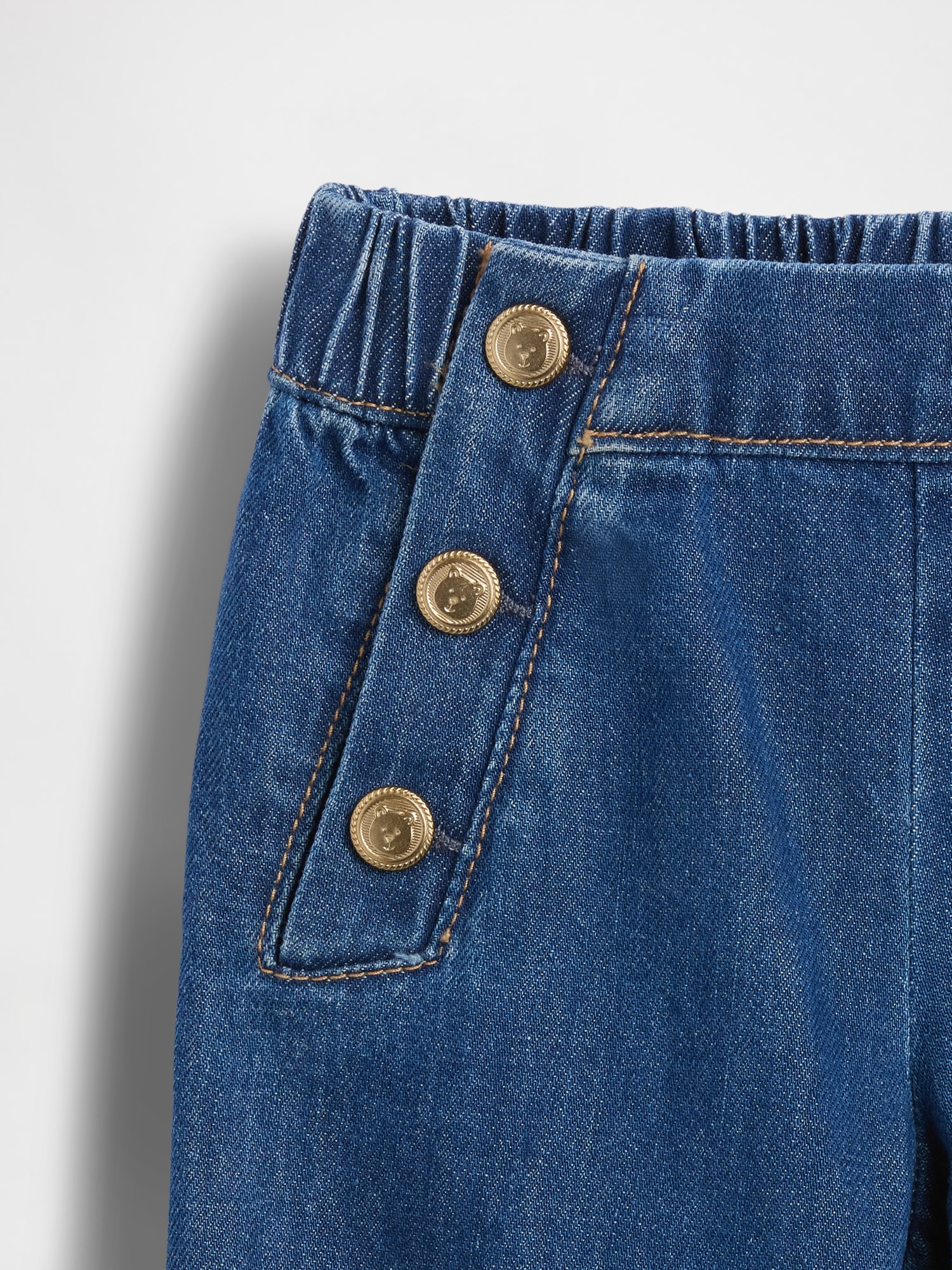 L'image numéro 4 présente Jean ballon de style matelot à taille élastique pour Bébé et Tout-petit