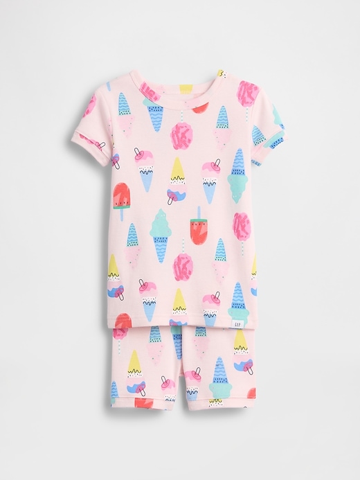 Image number 1 showing, Baby & Toddler Organic Brushed Cotton Ice Cream PJ Short Set