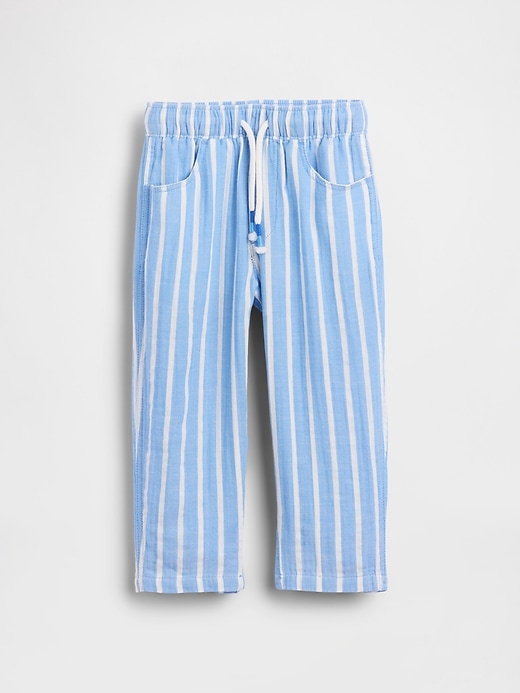 L'image numéro 3 présente Pantalon coupe baril à taille extensible en gaze de coton pour Bébé et Tout-petit
