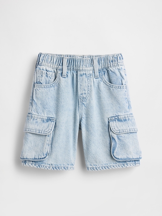 Image number 2 showing, Baby & Toddler UltraSoft Denim Pull-On Cargo Shorts