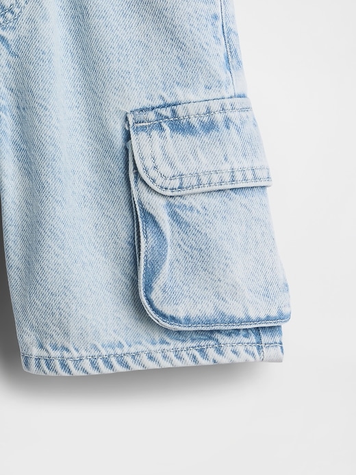 Image number 3 showing, Baby & Toddler UltraSoft Denim Pull-On Cargo Shorts