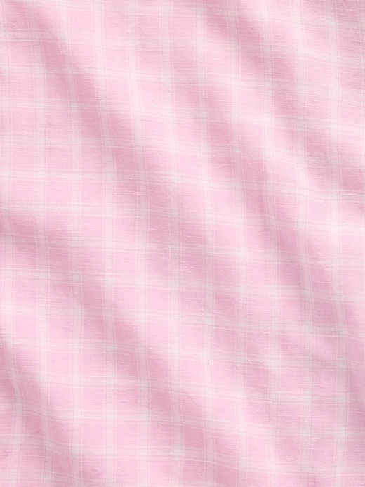 L'image numéro 4 présente Chemisier de pyjama surdimensionné en gaze froissée