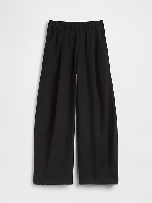 Image number 5 showing, Linen-Blend Easy Barrel Pants