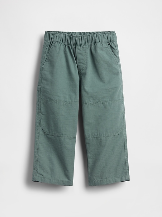 L'image numéro 2 présente Pantalon ballon coupe menuisier à taille extensible et à double épaisseur aux genoux pour Tout-petit