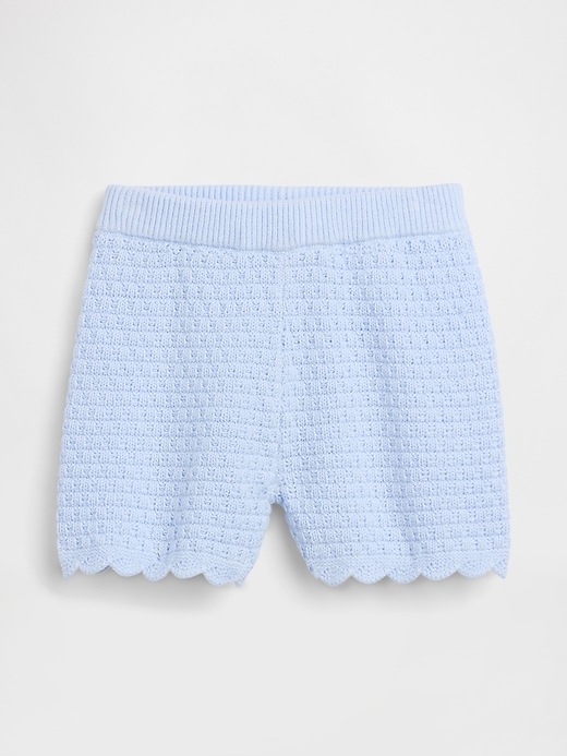 Image number 2 showing, Baby & Toddler Crochet Scalloped Pull-On Shorts