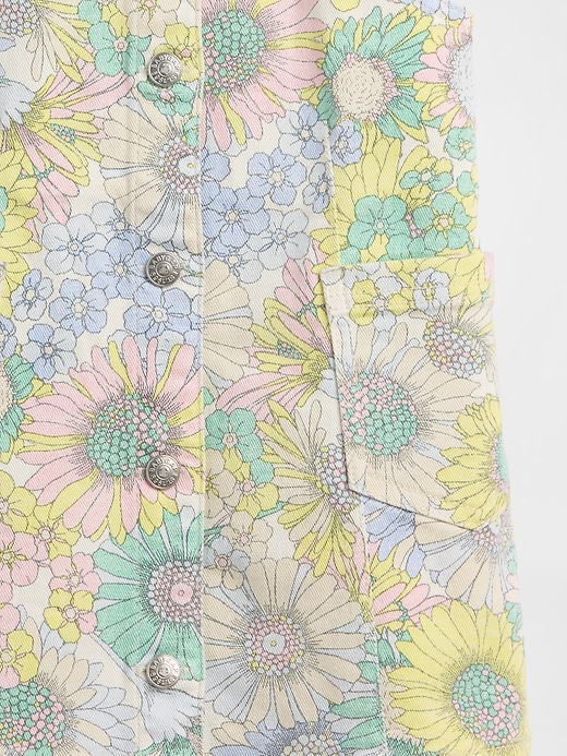Image number 4 showing, Baby & Toddler Floral Denim Jumper Dress