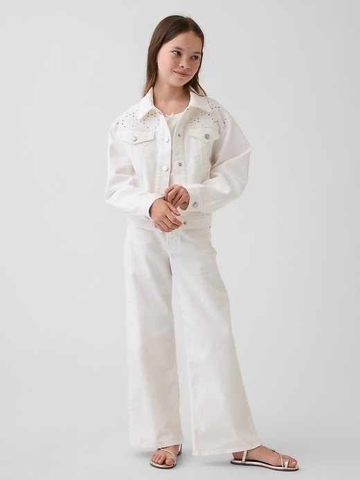 Image number 1 showing, Low Rise Stride Wide-Leg Jeans