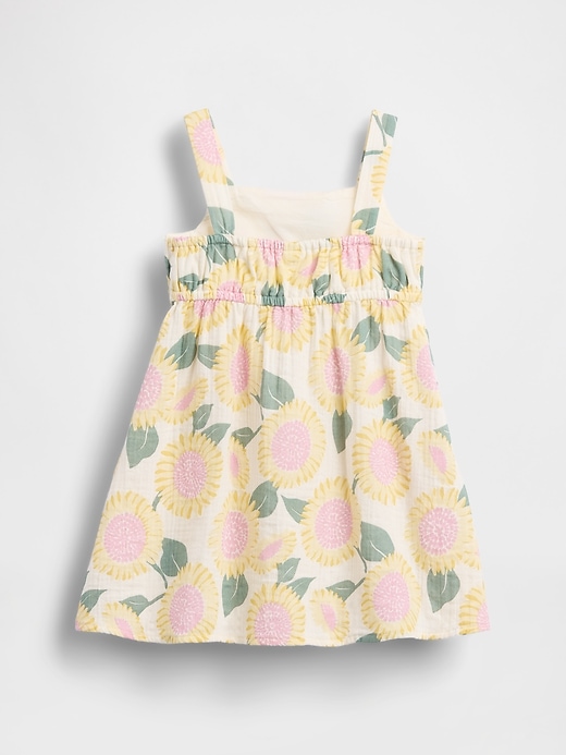 L'image numéro 3 présente Robe en gaze de coton à motif de tournesols pour Bébé et Toute-petite