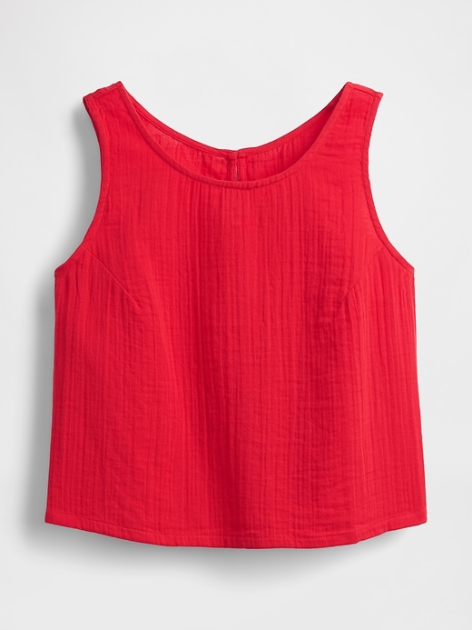 シャツタンク Cotton Gauze Racer Shell Tank Top | Gap
