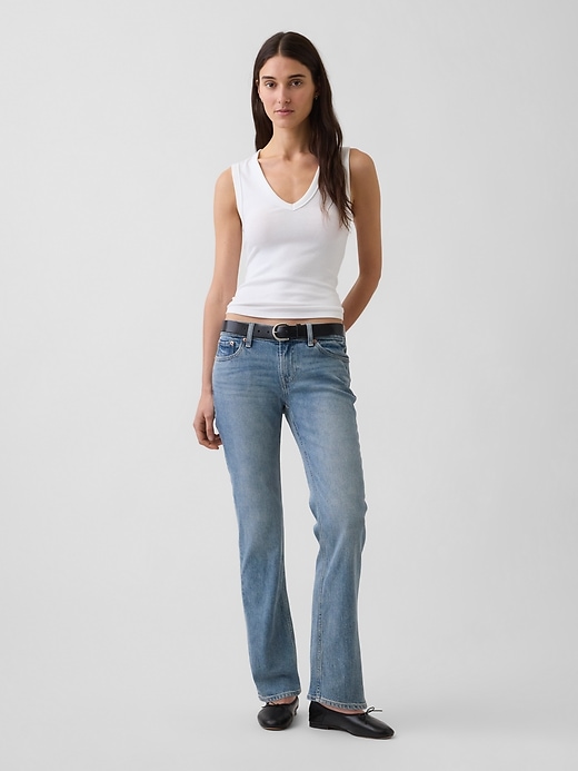 L'image numéro 1 présente Jean droit années 90 à taille basse