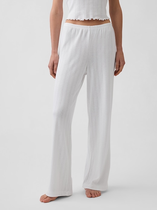 L'image numéro 2 présente Pantalon de pyjama en tricot pointelle