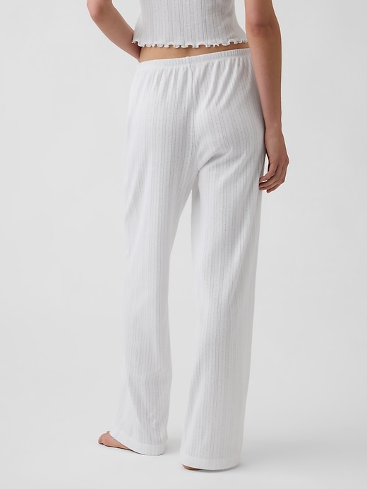 L'image numéro 4 présente Pantalon de pyjama en tricot pointelle