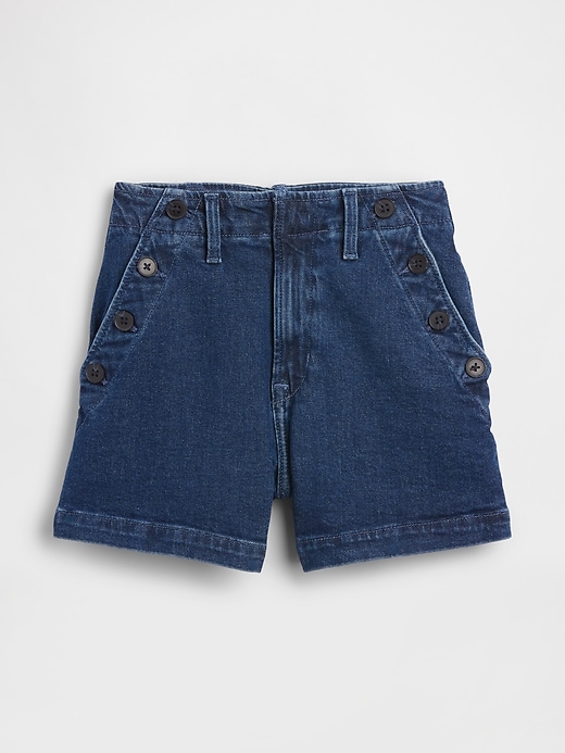 Image number 2 showing, 3.5" High Rise Sailor Denim Shorts